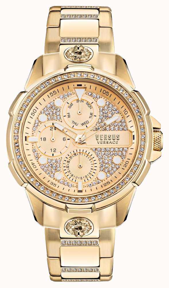 versace golden watch