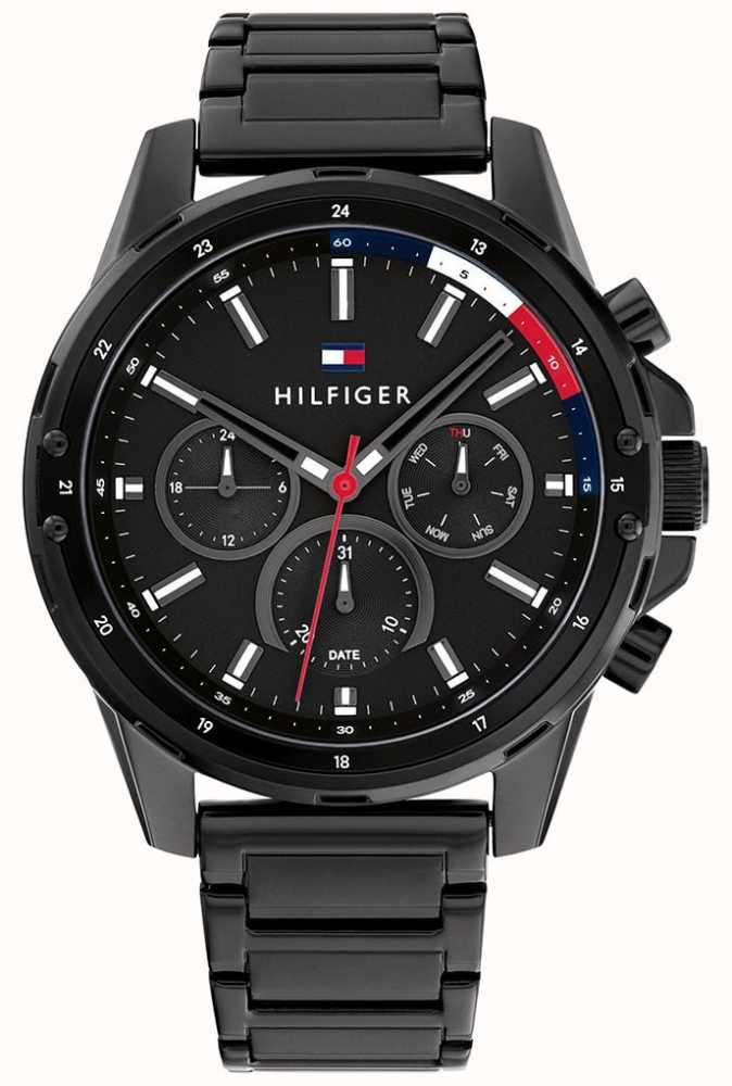 tommy hilfiger mason men's grey ip bracelet watch