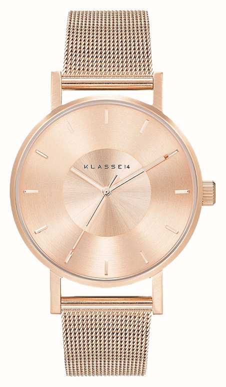 Klasse14 Volare 36mm Rose-Gold Milanese Mesh Bracelet