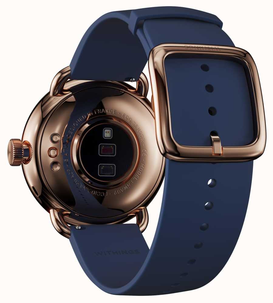 Withings Scanwatch 38mm Rose Gold Blue Dial Hybrid Smartwatch With ECG ...