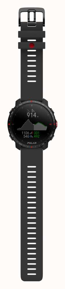 Polar Grit X Pro Premium GPS Outdoor Multisport Training Watch Black (M ...