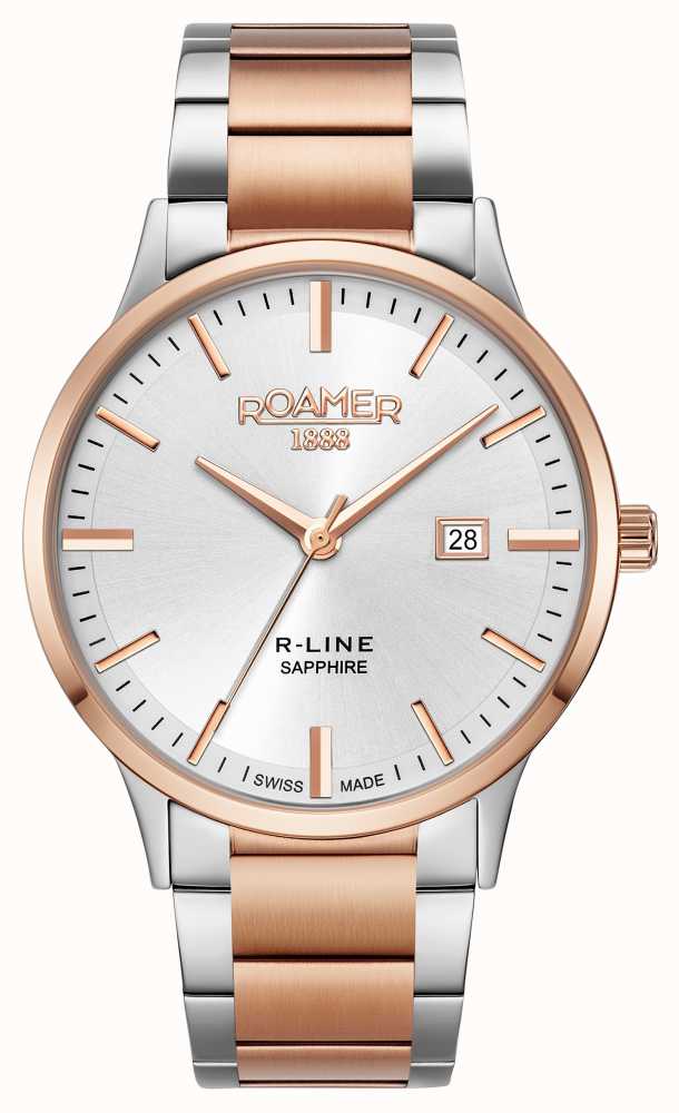 Roamer R-Line Classic Silver Dial Rose Gold Bi-Colour Bracelet