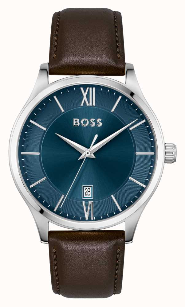 BOSS Men's Elite | Blue Dial | Brown Leather Strap 1513955 - First ...