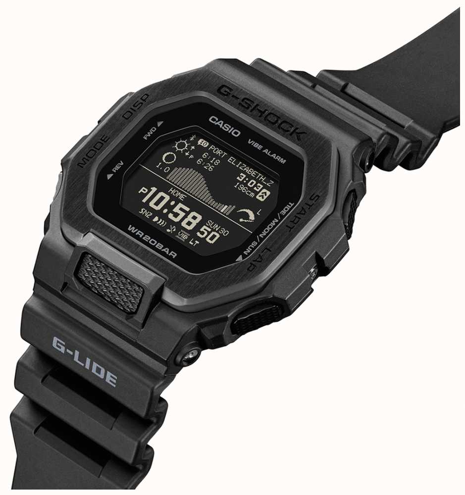 Casio G-Shock G-Lide Black Monochrome Watch GBX-100NS-1ER - First Class ...