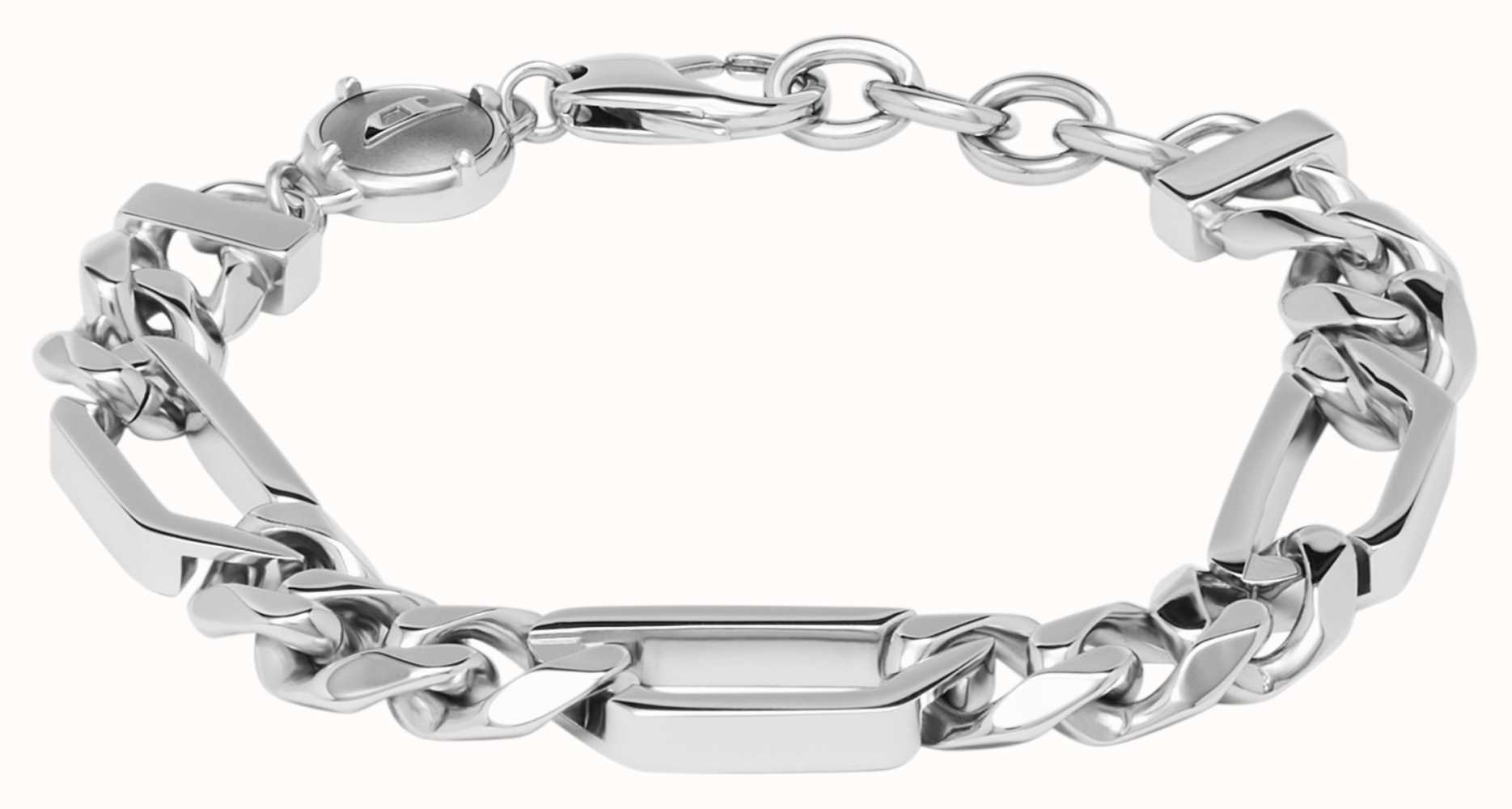 Diesel Jewellery D LOGO STEEL Men's Styled Chain Bracelet DX1351040