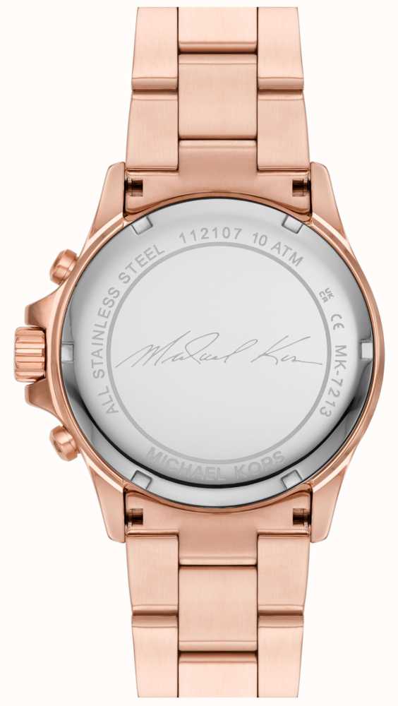 Michael Kors Everest Women's Rose Gold-Toned Chronograph Watch MK7213 ...